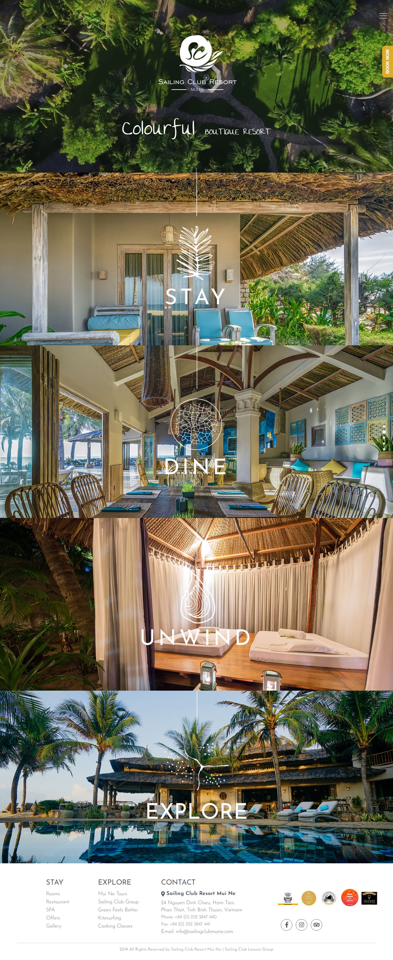 Thiết kế Website web khu nghỉ dưỡng, Resort - wwwsailingclubmuinecom