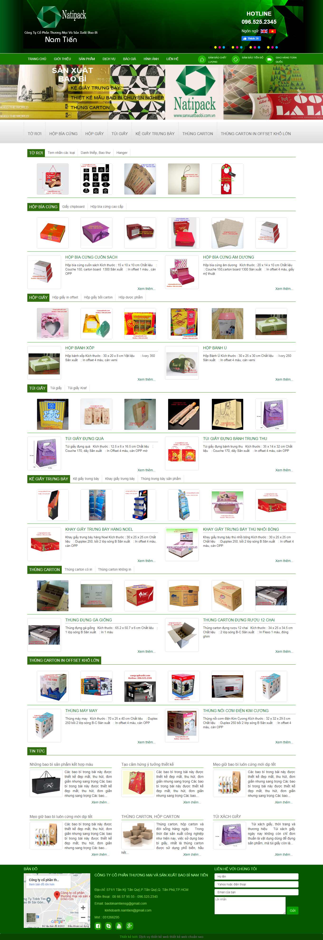 Thiết kế Website web bán hộp giấy - cungcapbaobicom