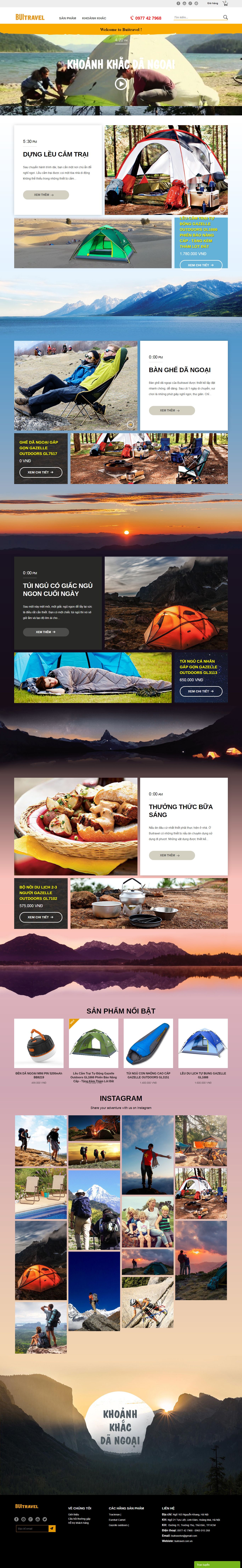 Thiết kế Website web đồ dùng du lịch - buitravelcomvn