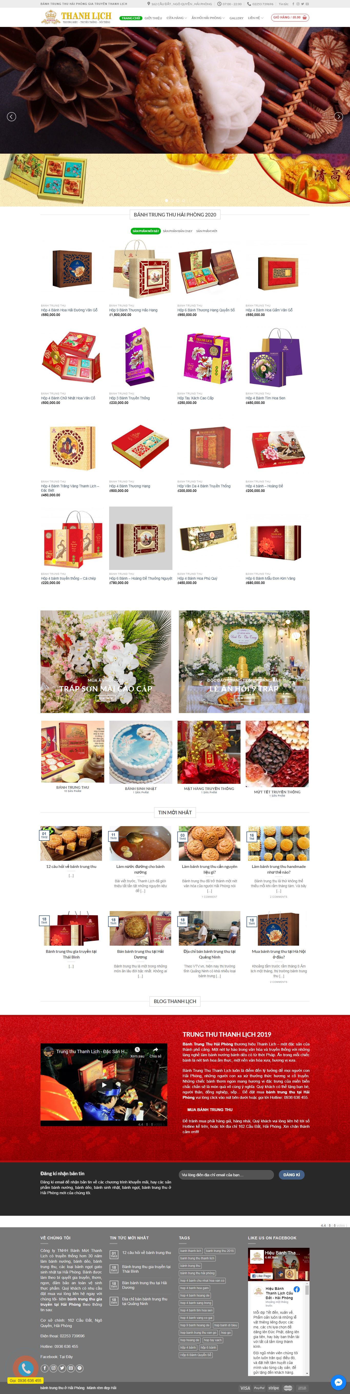 Thiết kế Website web bán bánh trung thu - thanhlichcomvn