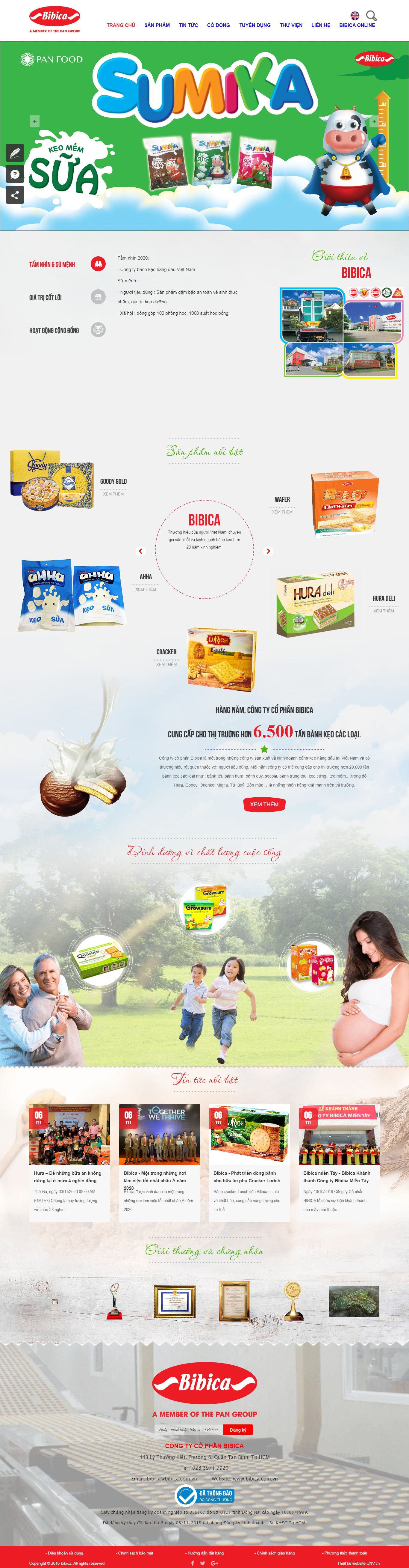 Thiết kế Website web bán bánh trung thu - wwwbibicacomvn