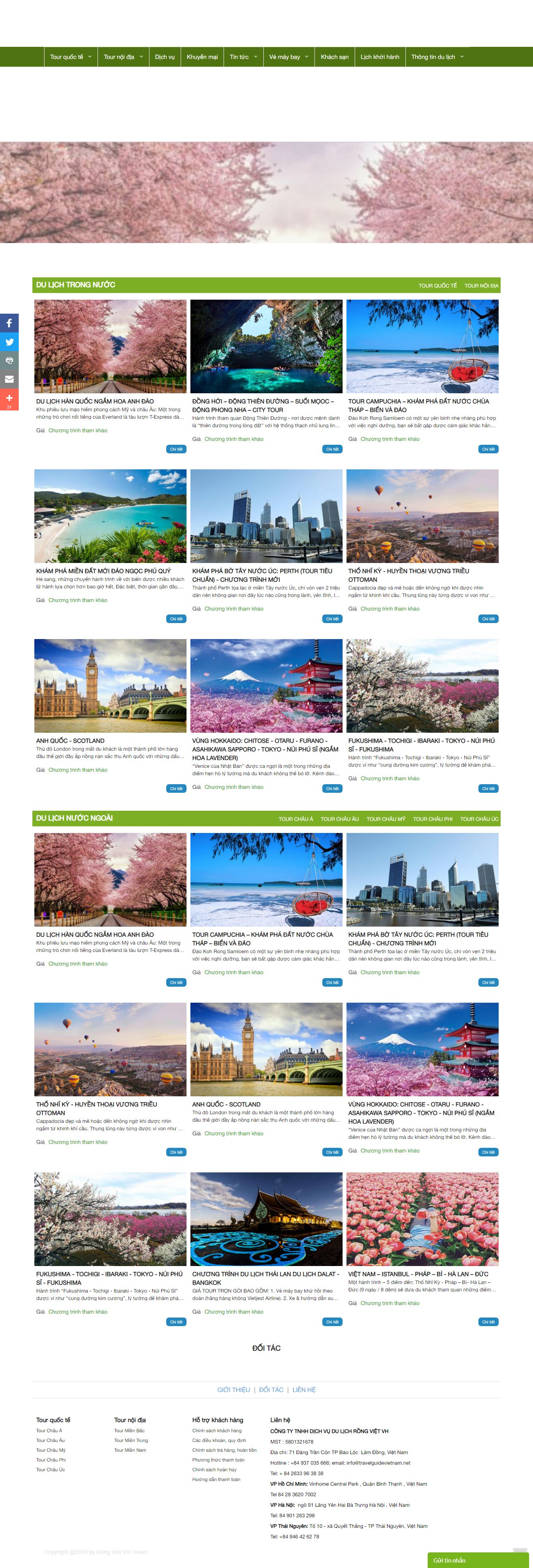 Thiết kế Website web đại lý vé tàu - travelguidevietnamnet