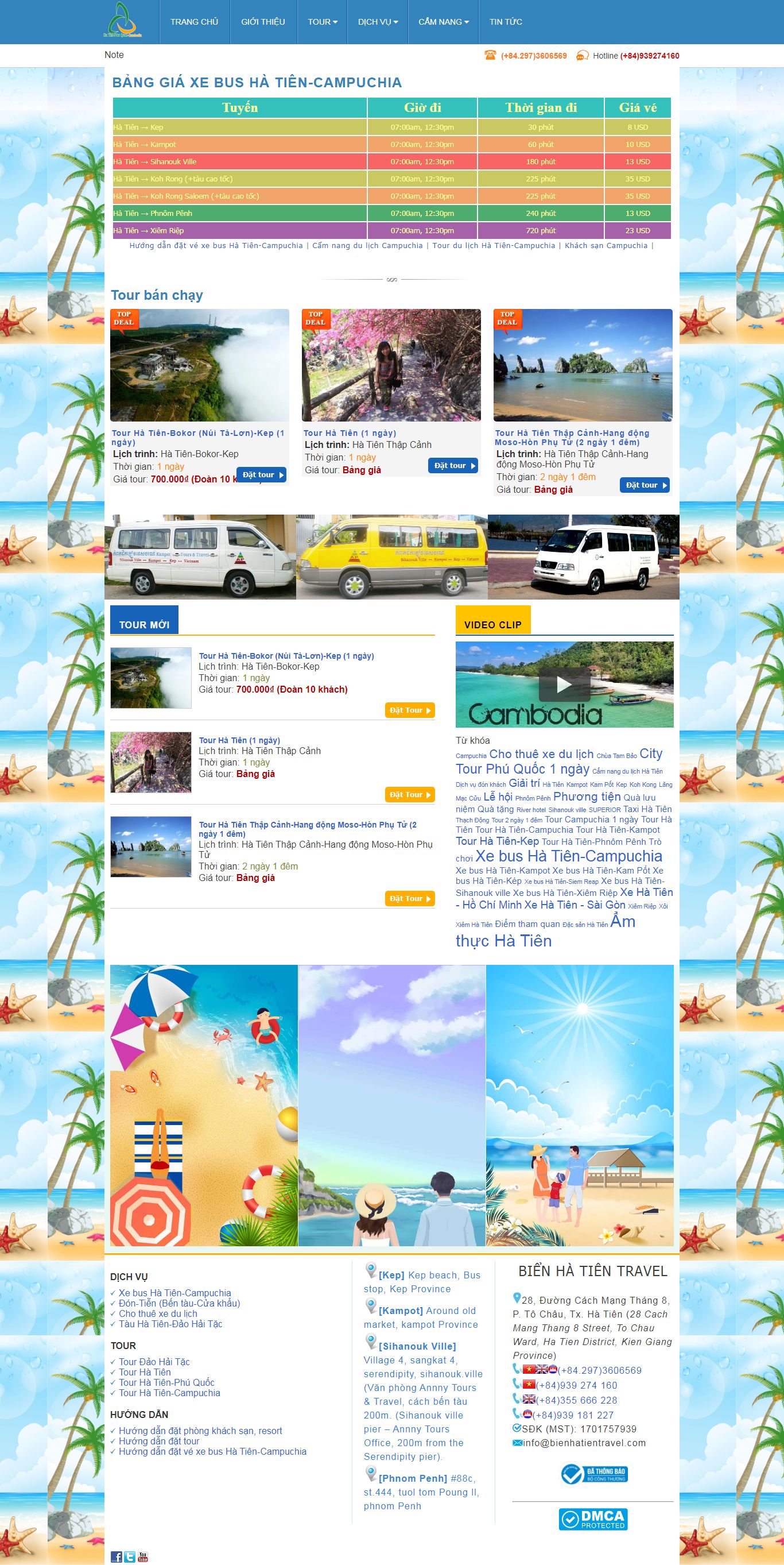 Thiết kế Website web bán vé tàu - bienhatientravelcom