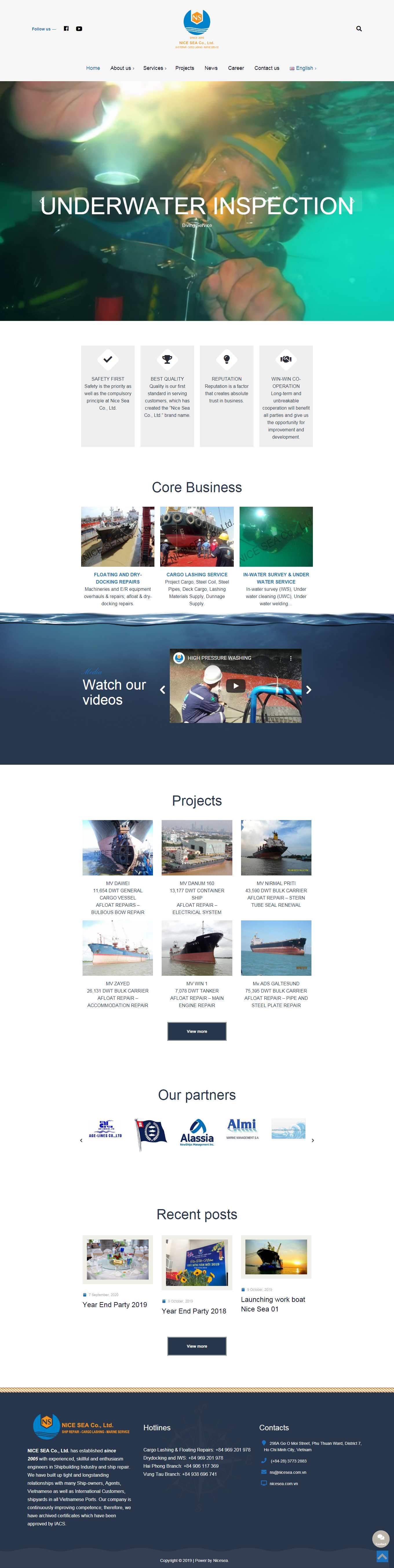 Thiết kế Website web cứu hộ hàng hải - niceseacomvn