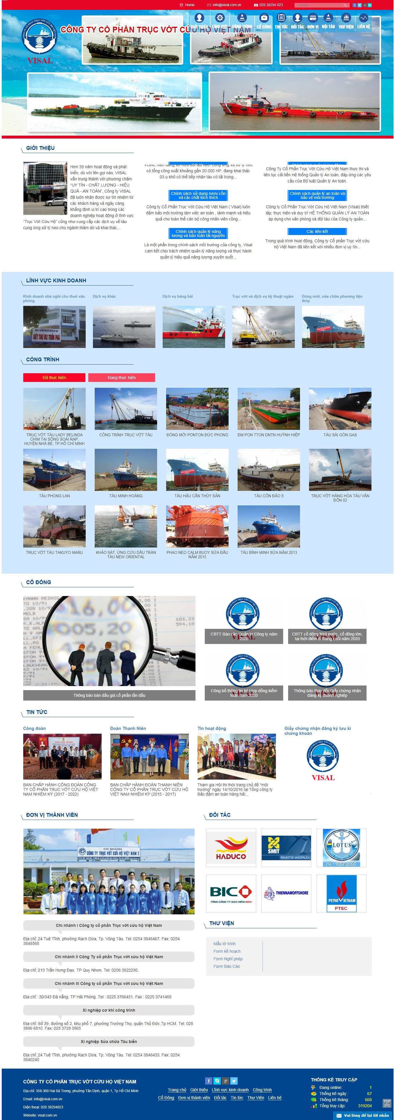 Thiết kế Website web cứu hộ hàng hải - wwwvisalcomvn