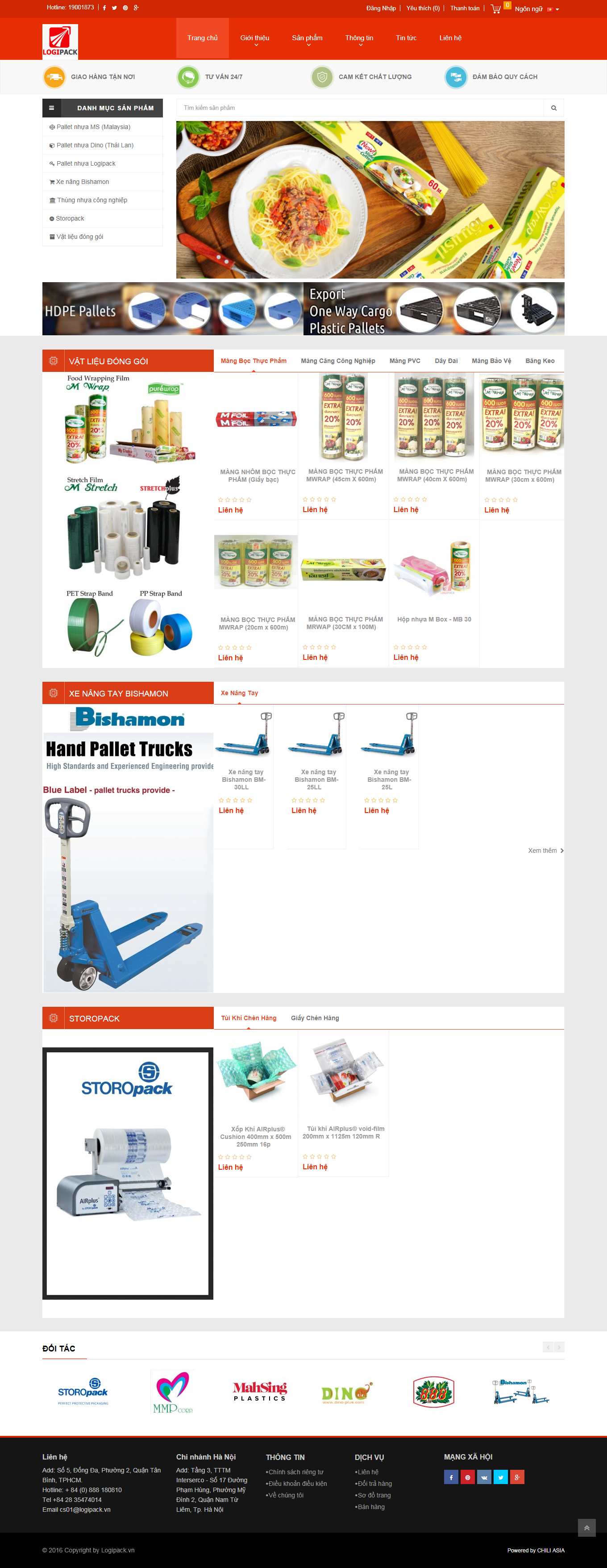 Thiết kế Website web màng bọc thực phẩm - logipackvn