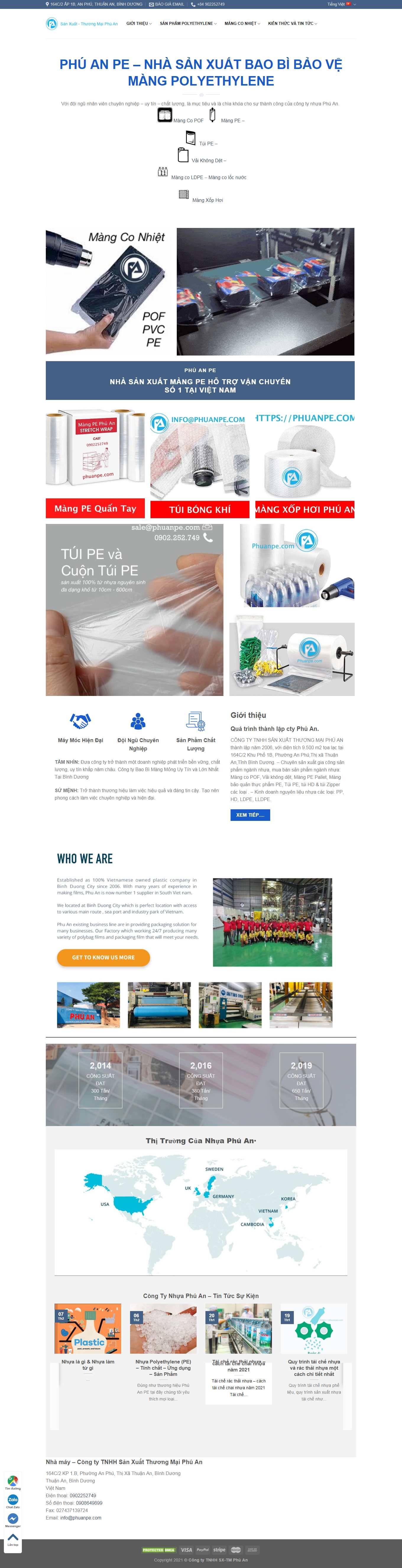 Thiết kế Website web màng bọc thực phẩm - phuanpecom
