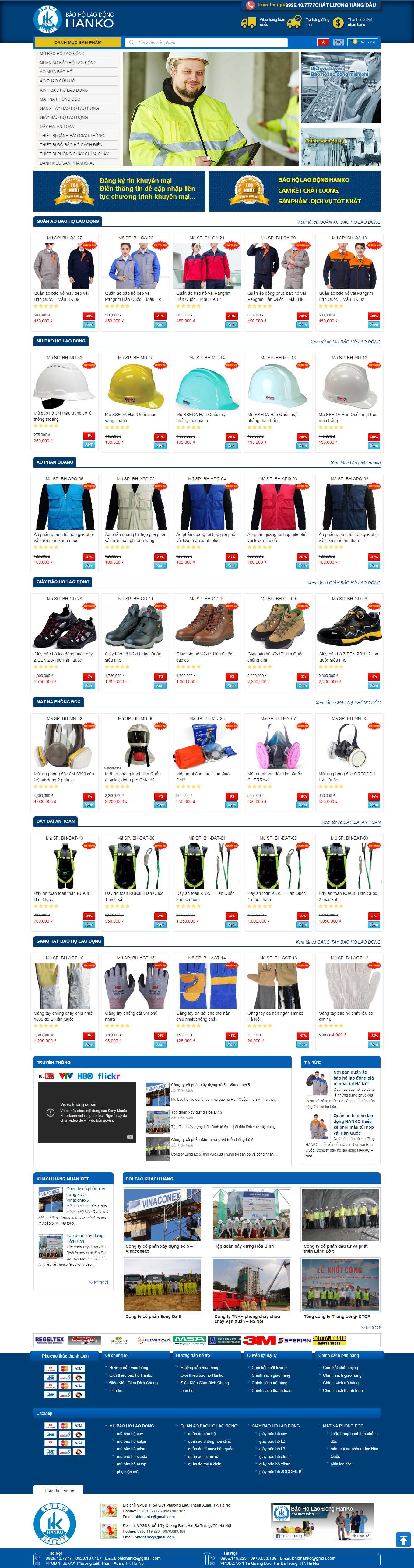 Thiết kế Website web đồ bảo hộ - baohohankocom