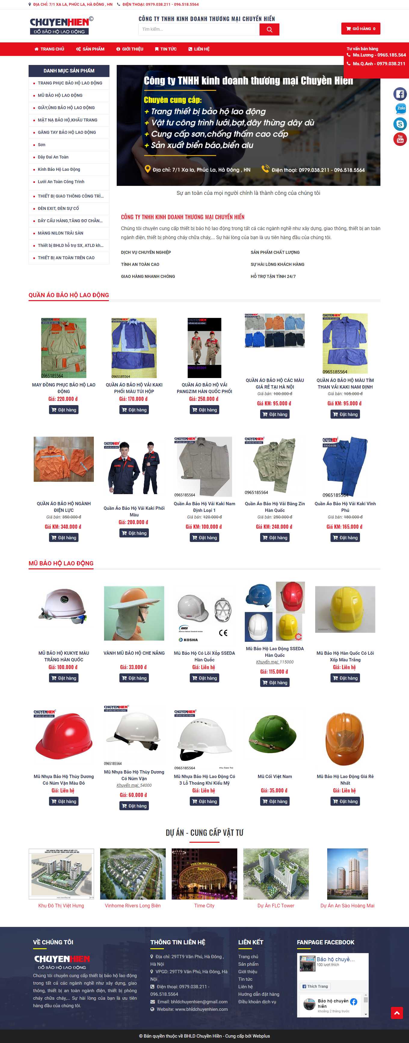 Thiết kế Website web gang tay bảo hộ - baohochuyenhiencom