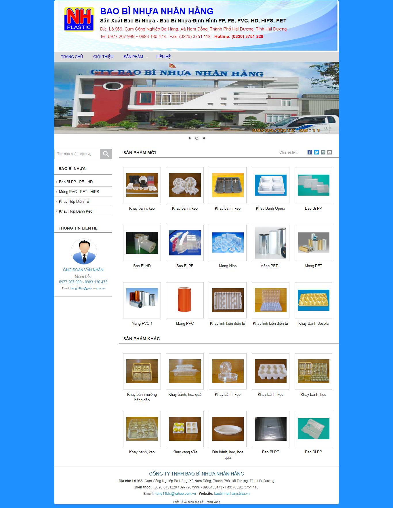 Thiết kế Website web bao bì nhựa - baobinhanhangbizzvn