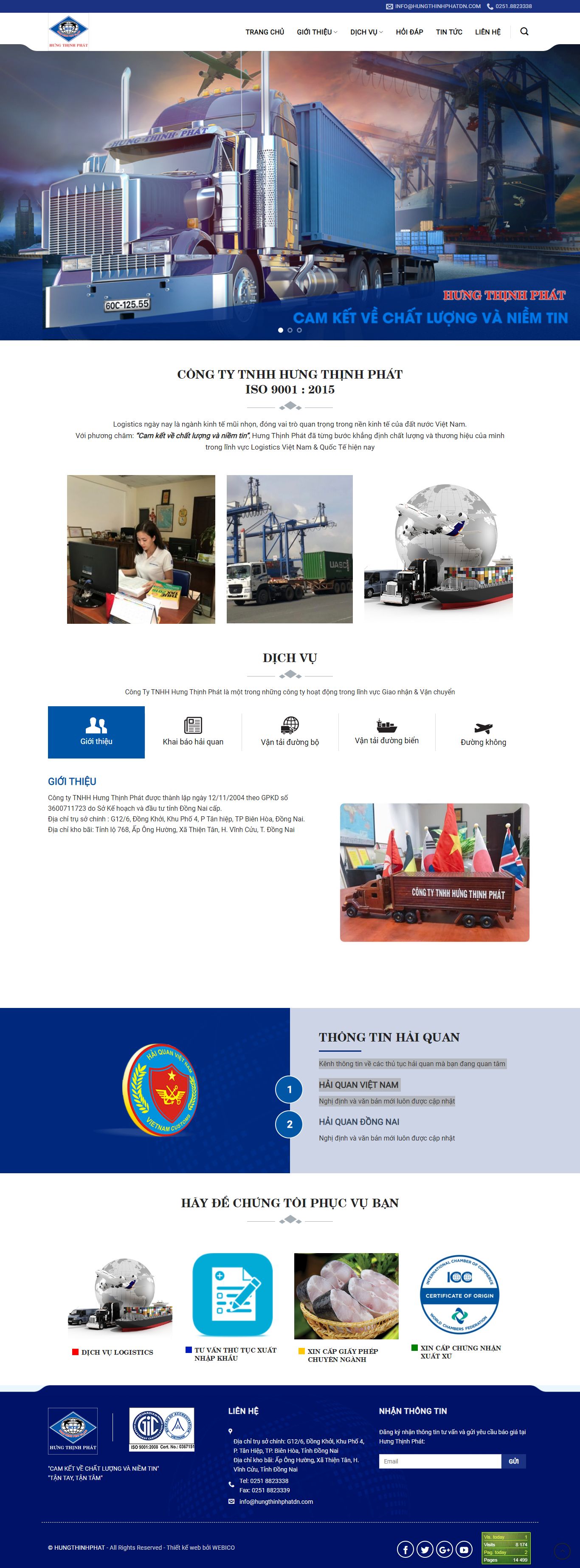 Thiết kế Website web vận chuyển đơn hàng - hungthinhphatdncom