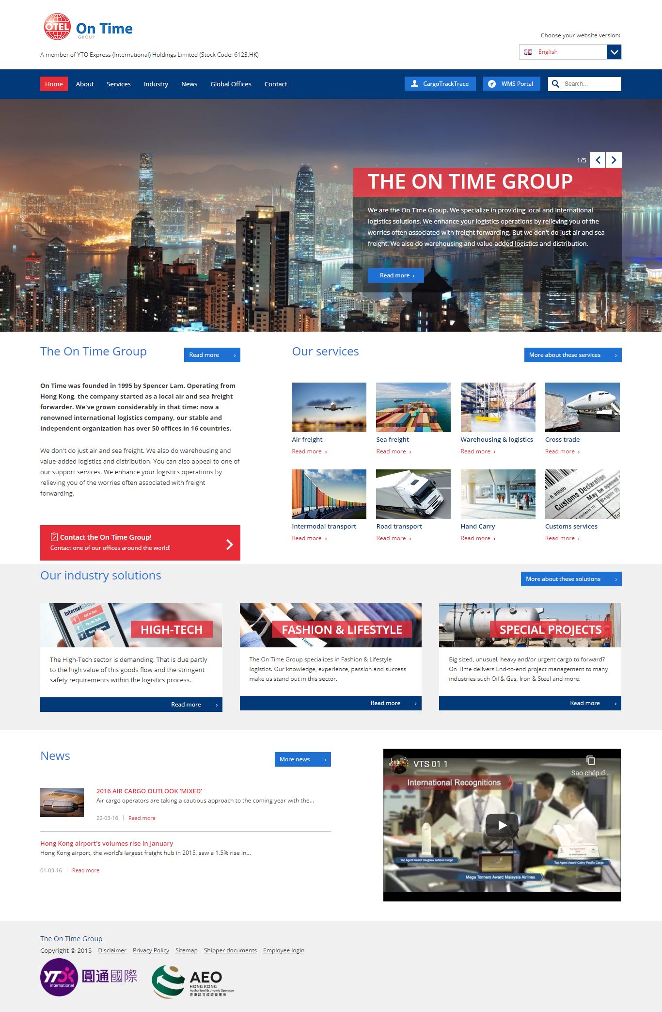 Thiết kế Website web vận chuyển đơn hàng - wwwontime-expresscom