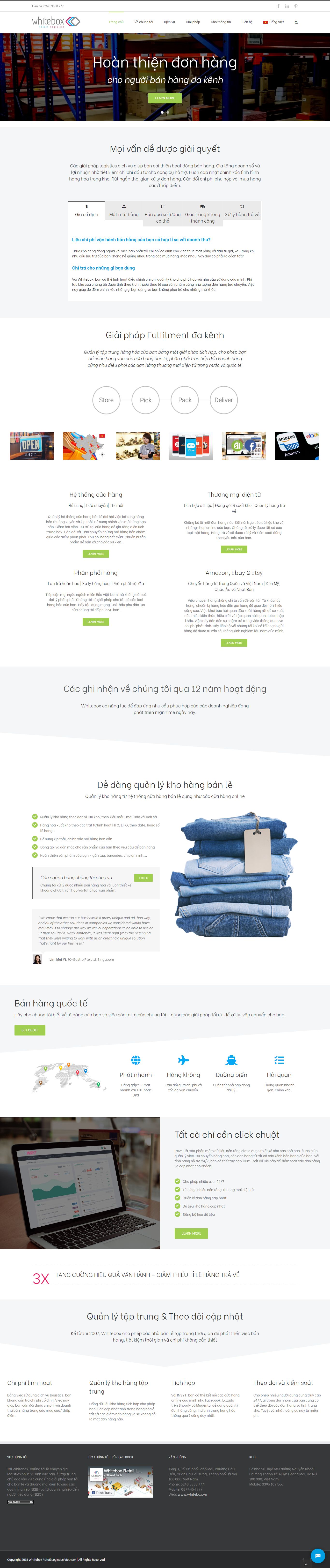 Thiết kế Website web dịch vụ kho bãi - wwwwhiteboxvn