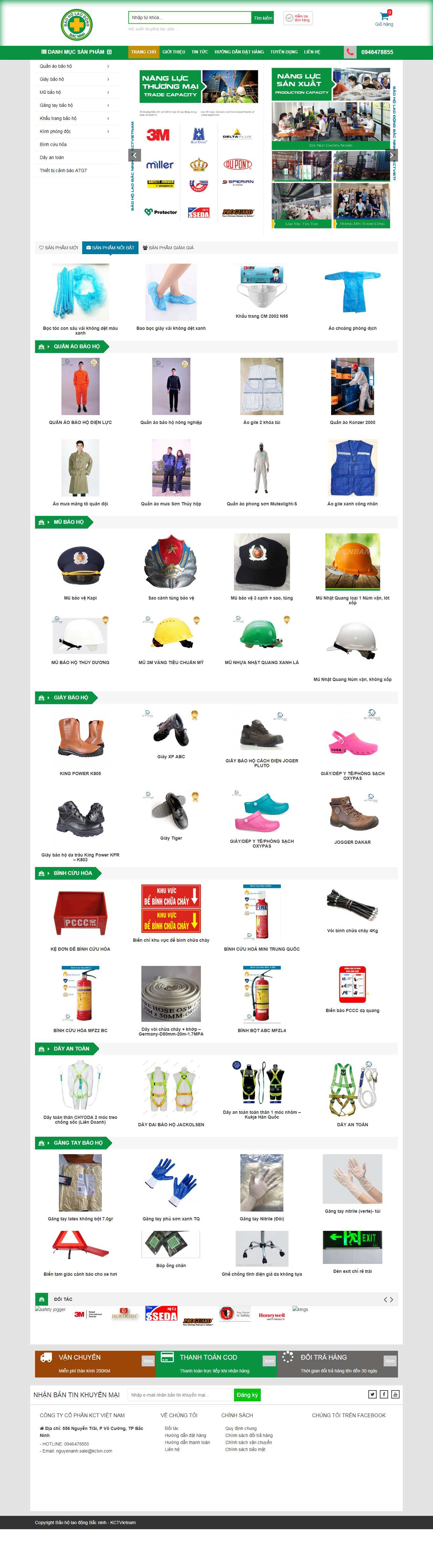 Thiết kế Website web mặt nạ phòng độc - kctvietnamvn