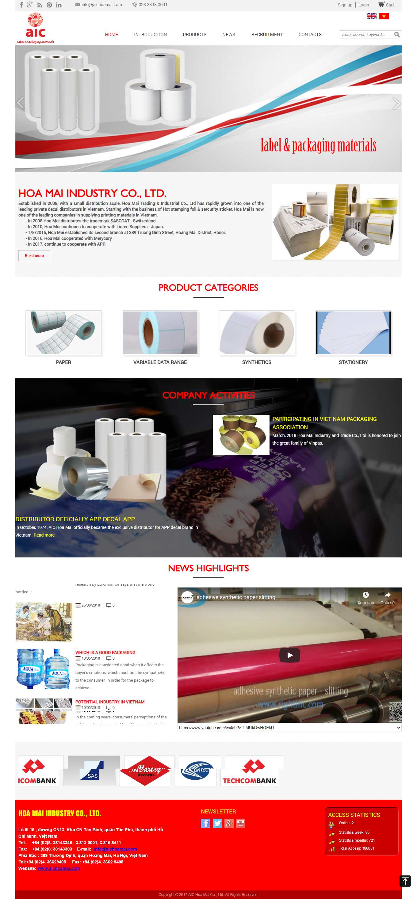 Thiết kế Website web bán giấy Decal - aichoamaicom