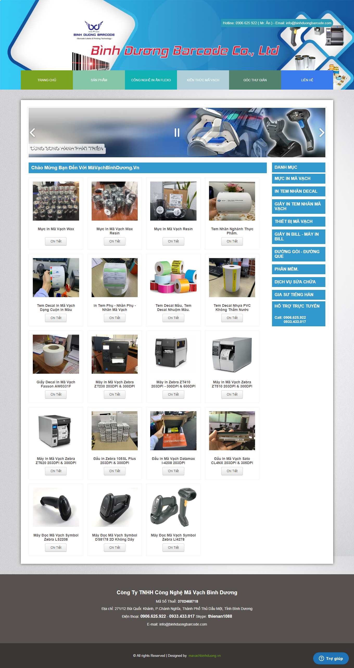 Thiết kế Website web bán giấy Decal - mavachbinhduongvn