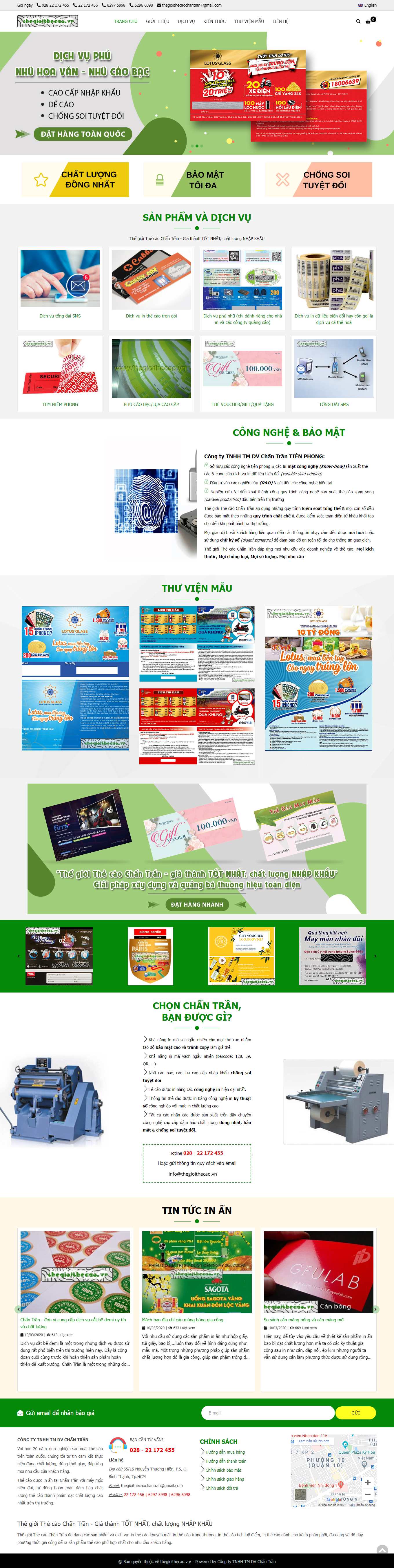 Thiết kế Website web bán giấy Decal - thegioithecaovn