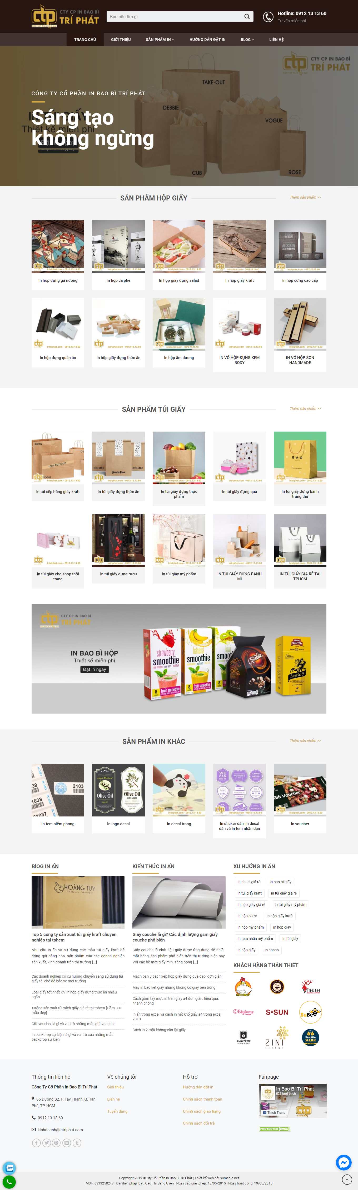 Thiết kế Website web bán giấy mỹ thuật - intriphatcom