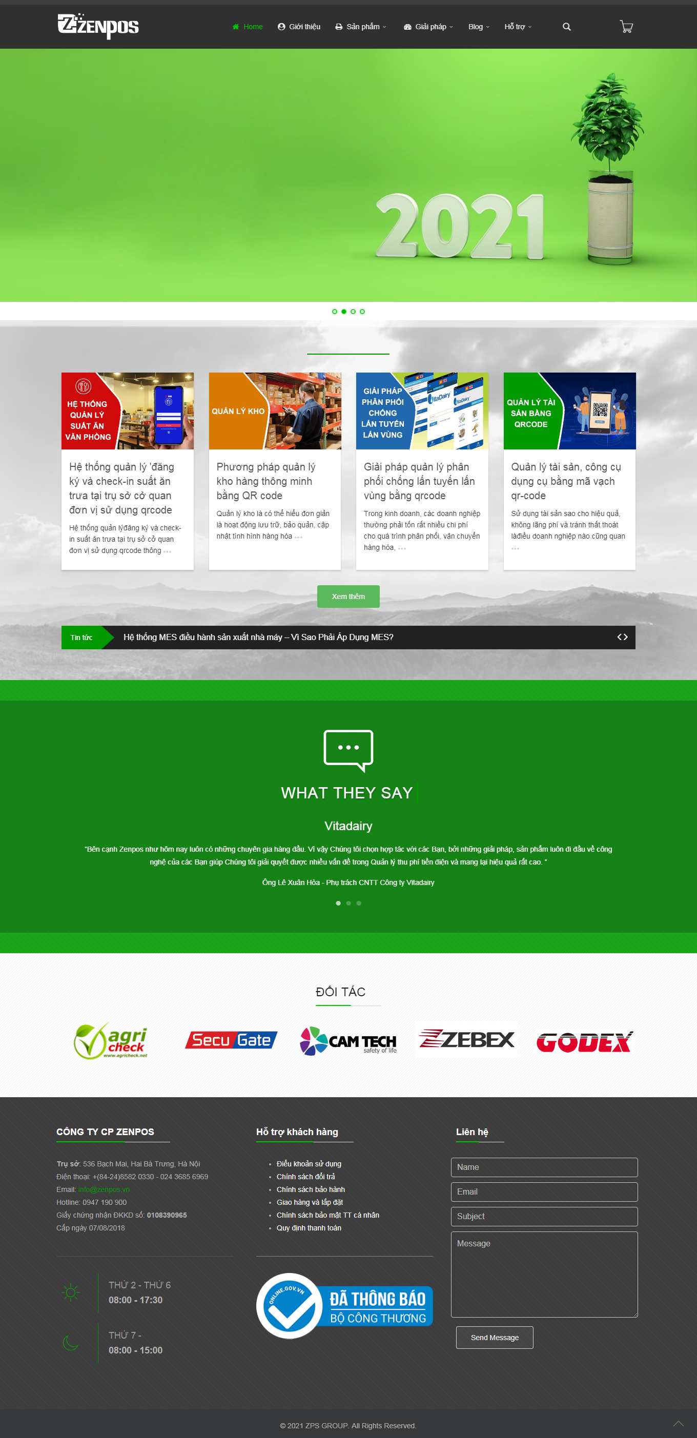 Thiết kế Website web bán máy in - zpsvn