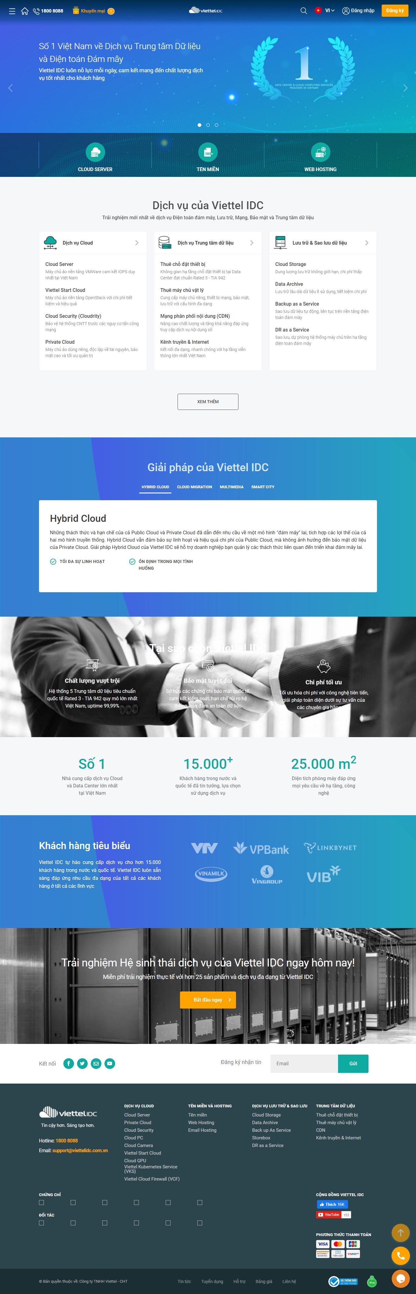 Thiết kế Website web lưu trữ dữ liệu - viettelidccomvn