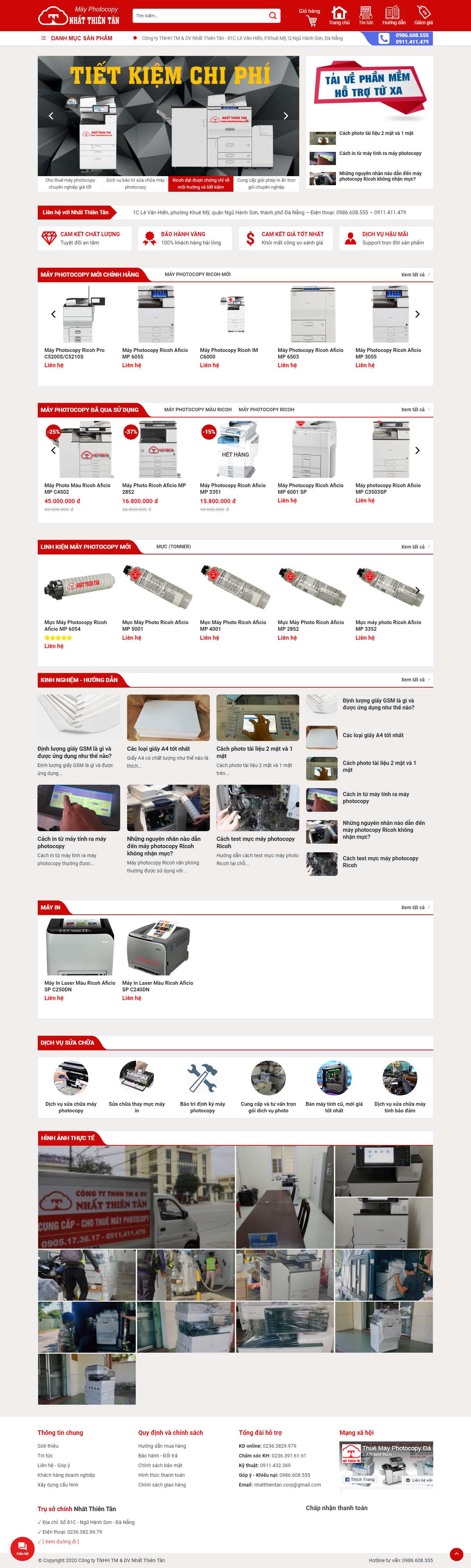 Thiết kế Website web bán máy photo - wwwnhatthientancom