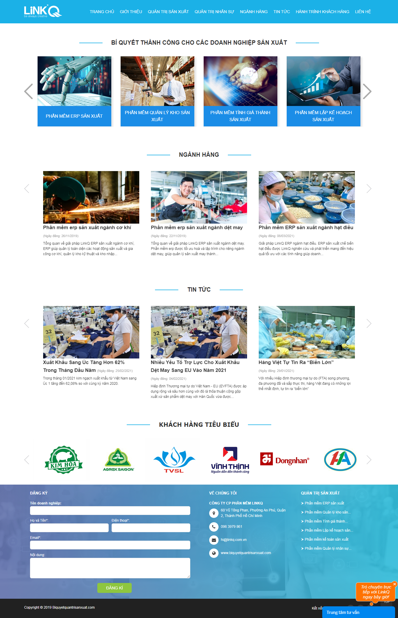 Thiết kế Website web quản lý sản phẩm - biquyetquantrisanxuatcom