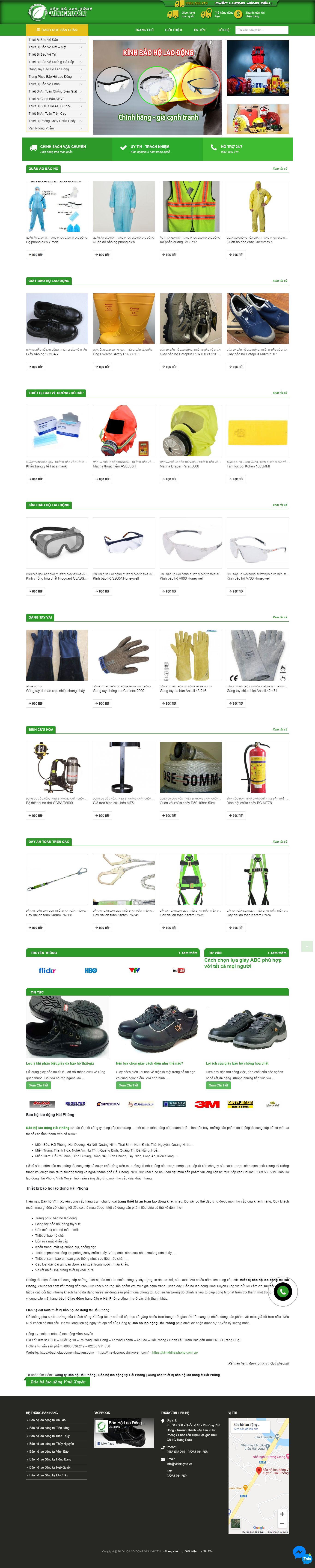 Thiết kế Website web bảo hộ công trình - baoholaodongvinhxuyencom