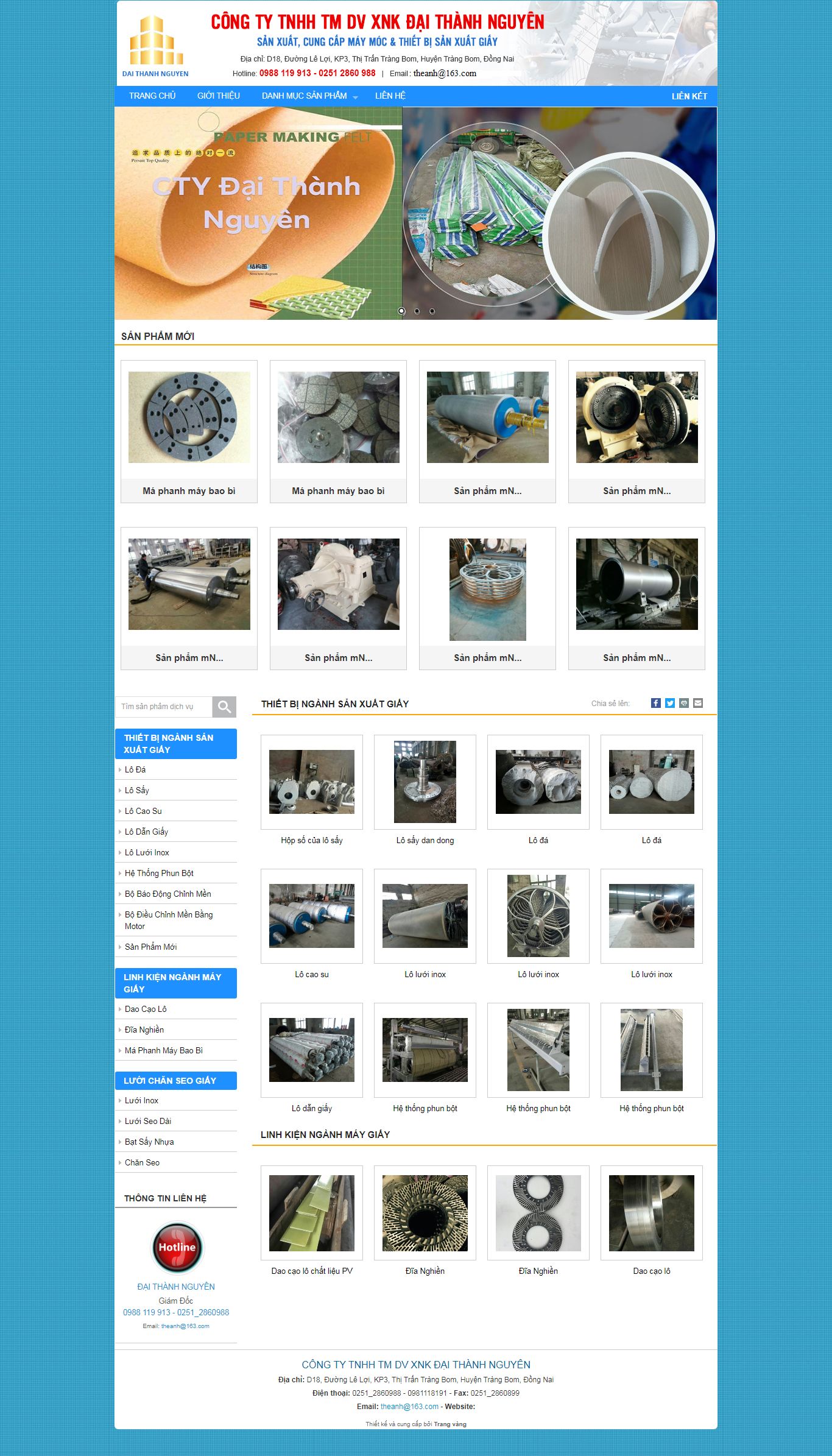 Thiết kế Website web bán giấy - thietbimaygiaybizzvn