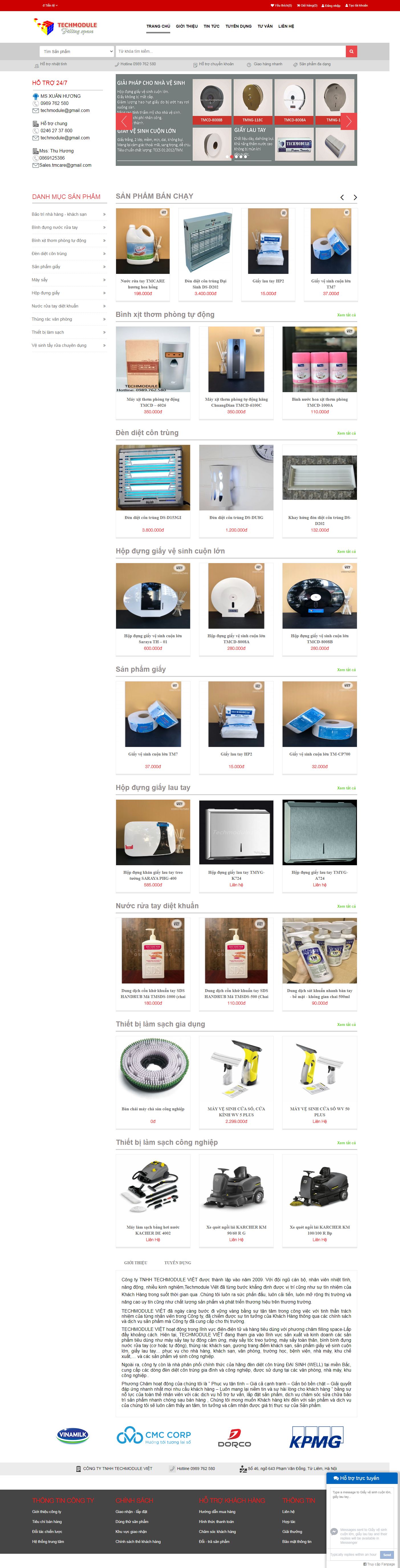 Thiết kế Website web bán bao bì - techmodulenet