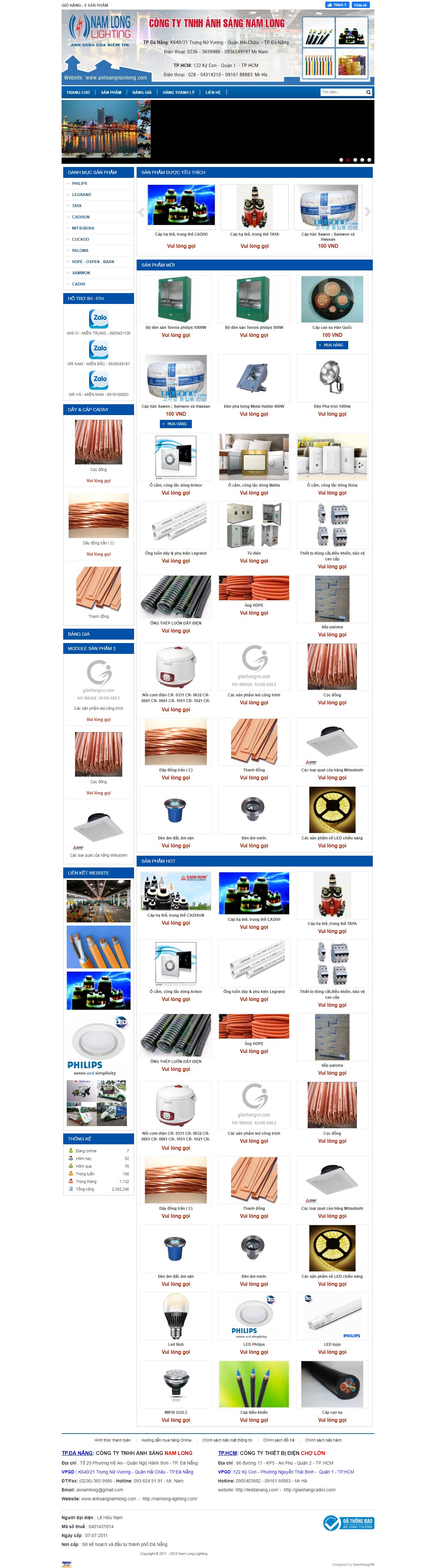 Thiết kế Website web thiết bị ngành nước - anhsangnamlongcom