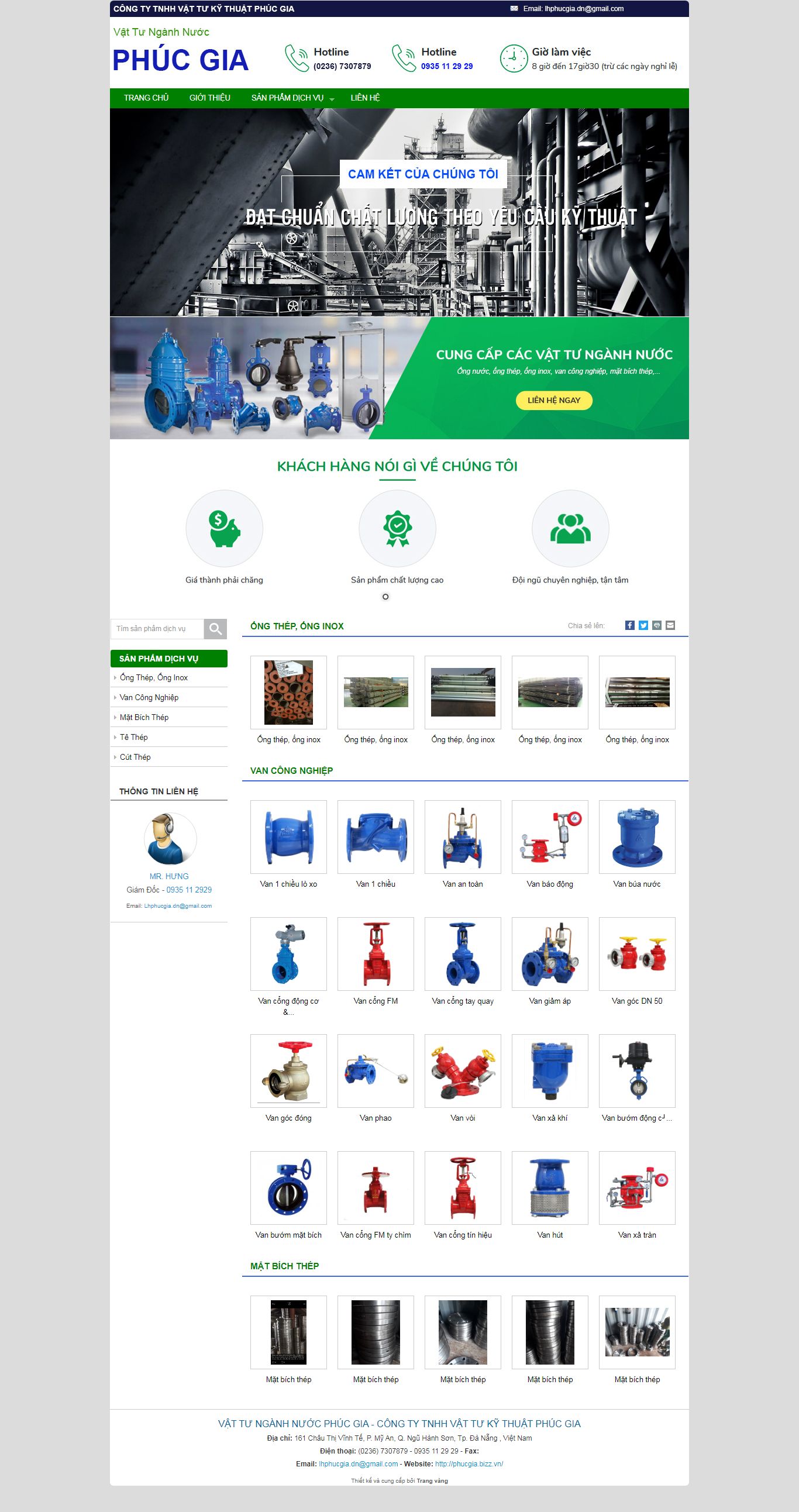 Thiết kế Website web thiết bị ngành nước - phucgiabizzvn