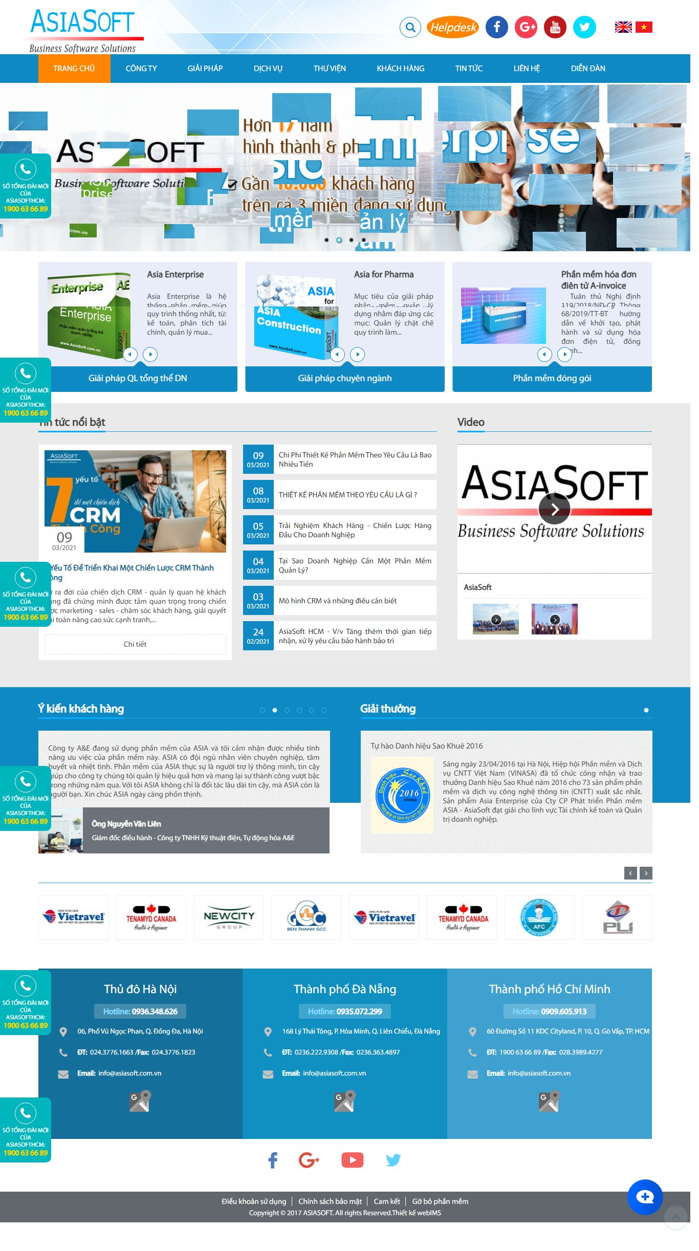 Thiết kế Website web dịch vụ đào tạo - asiasoftcomvn