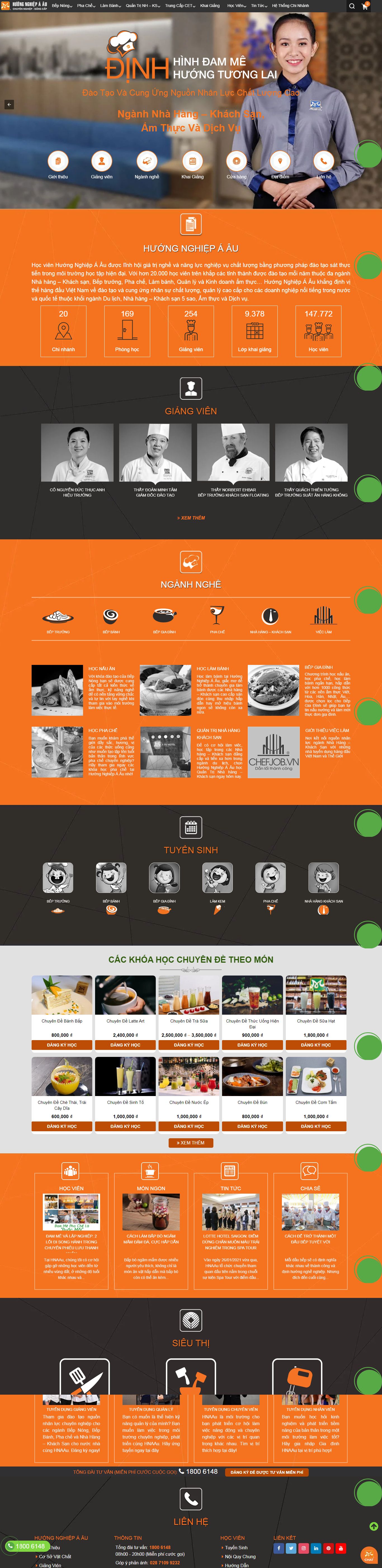 Thiết kế Website web dịch vụ đào tạo - wwwhuongnghiepaaucom