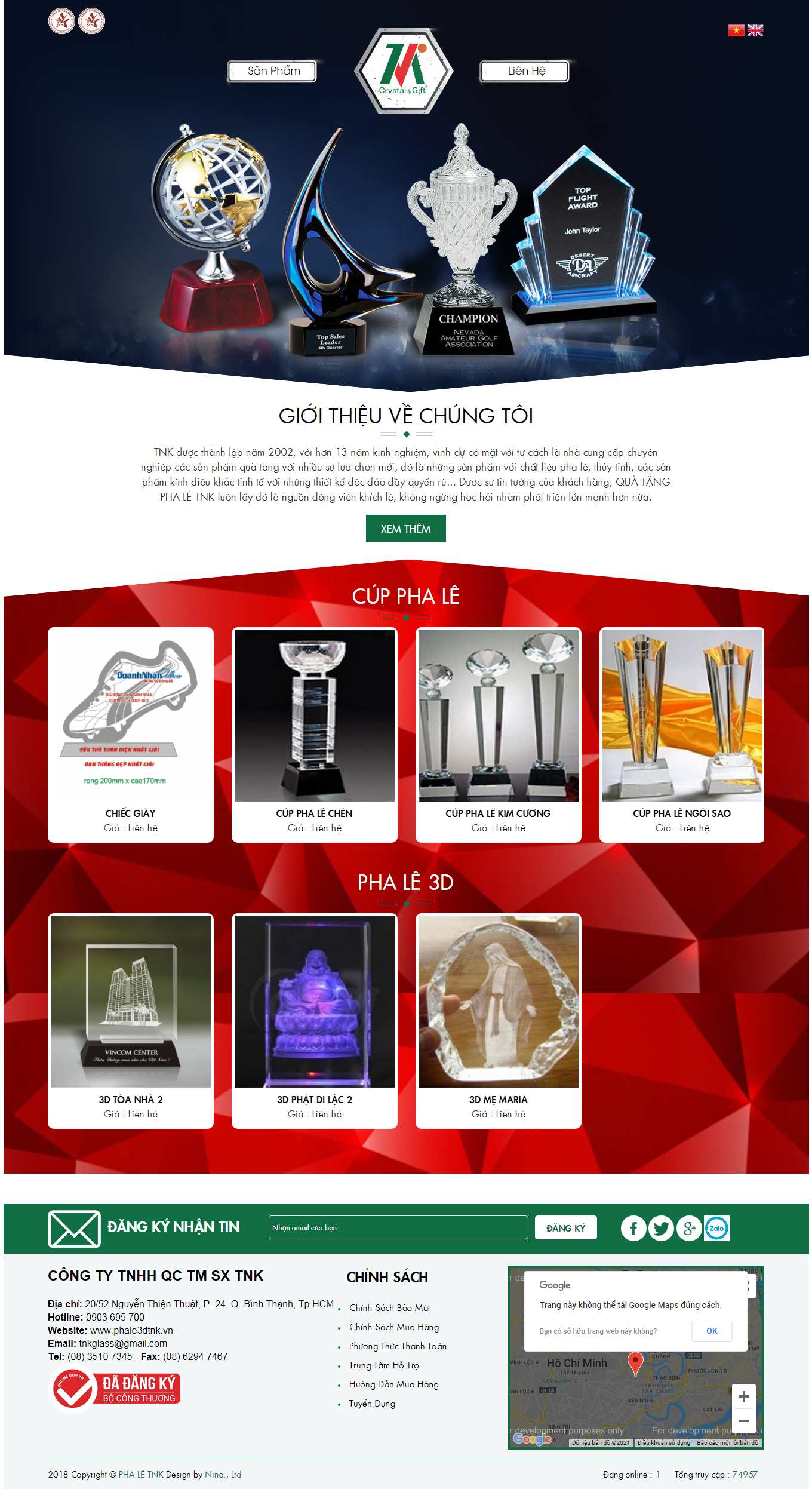 [quatang1102] Thiết kế Website Web quà tặng - phale3dtnkvn