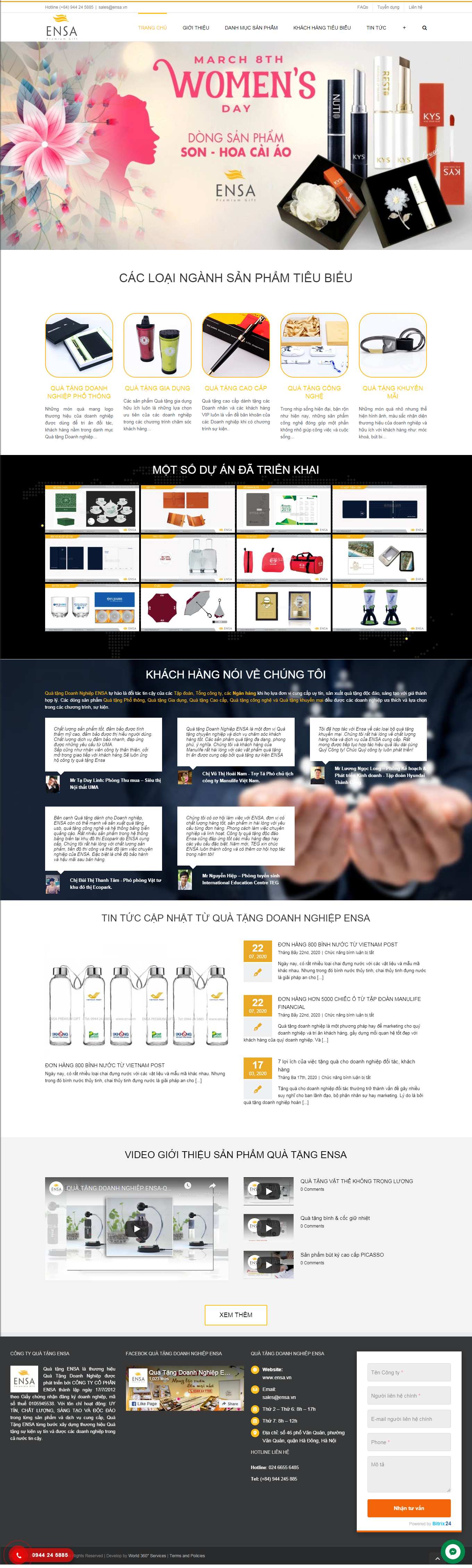 [quatang1102] Thiết kế Website Web quà tặng - wwwensavn