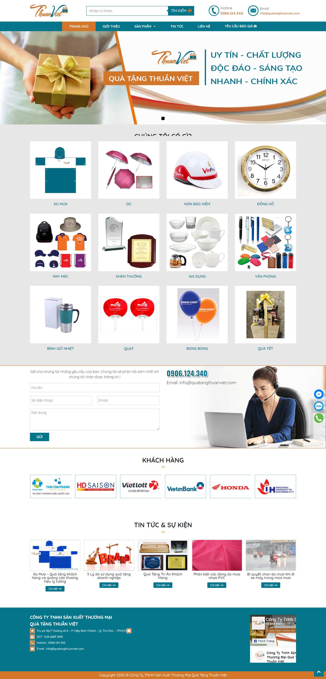 [quatang1102] Thiết kế Website Web quà tặng - quatangthuanvietcom