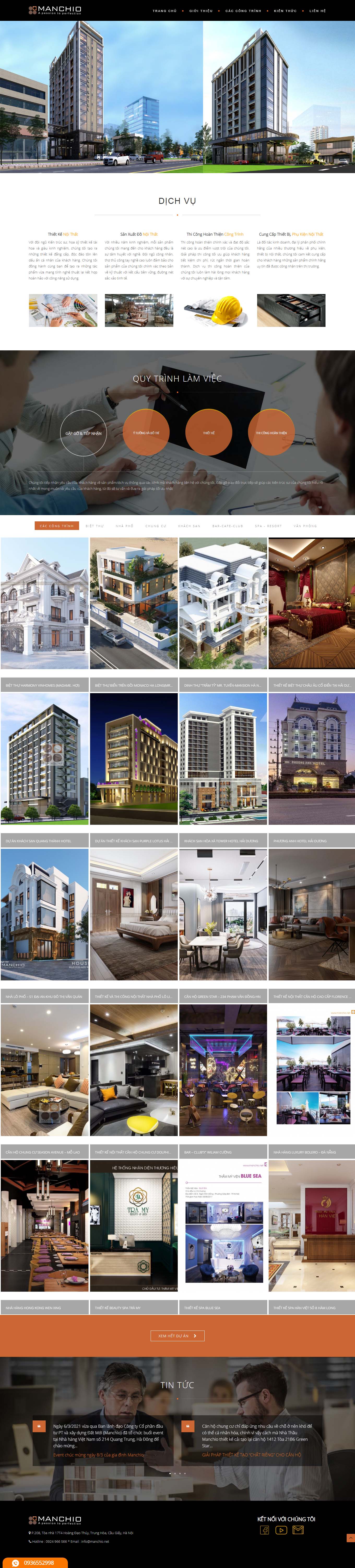 [kientruchathanh] Thiết kế Website Web kiến trúc - manchionet