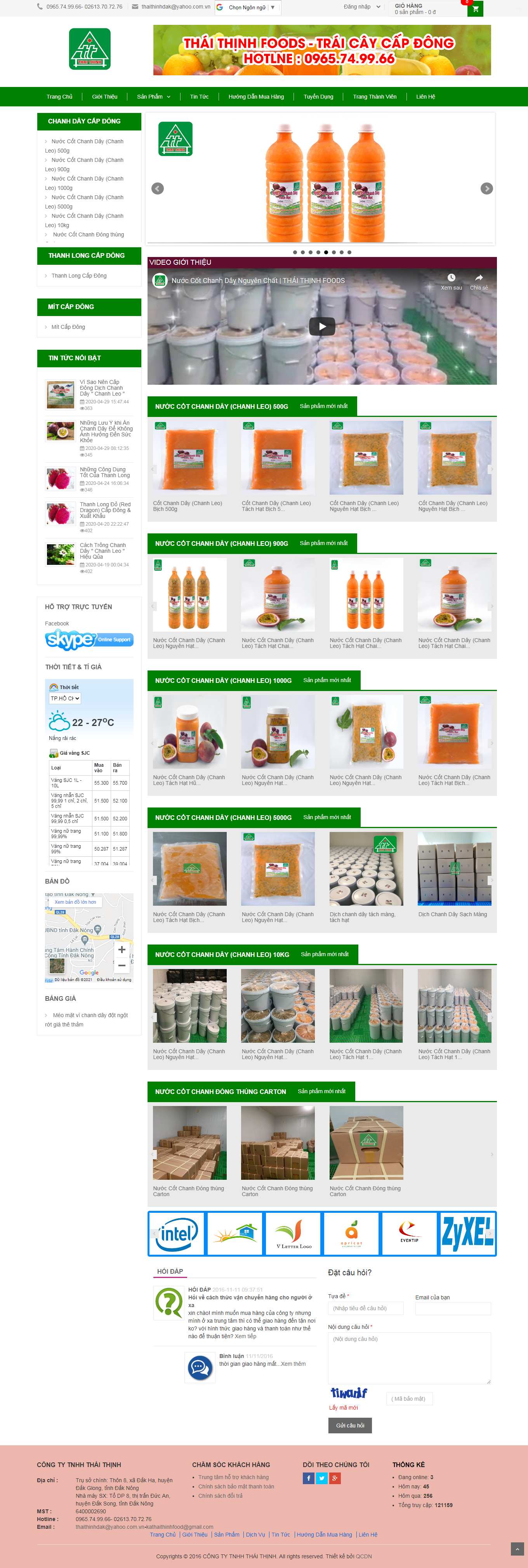 [thaphimex] Thiết kế Website Web nông sản - thaithinhfoodvn