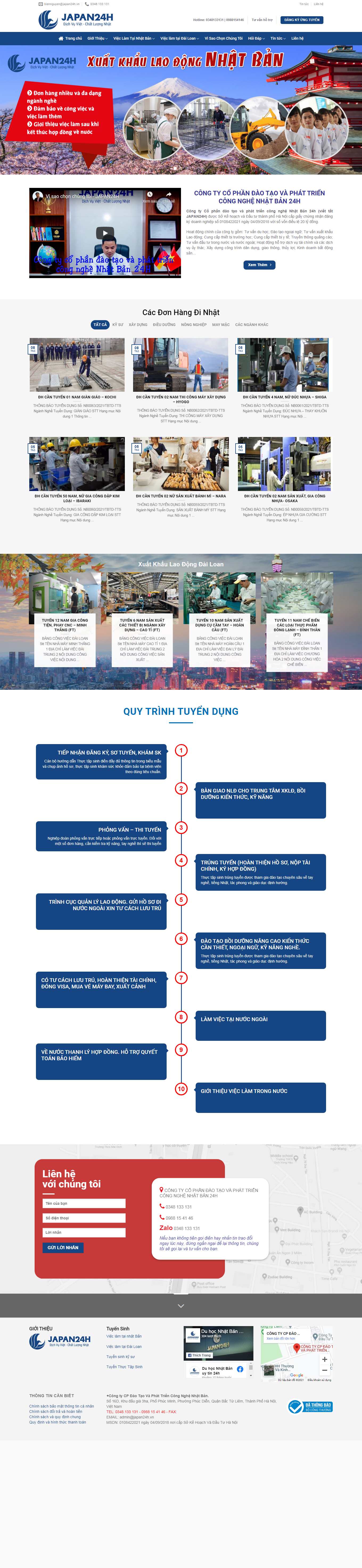[xuatkhaulaodongnhatban] Thiết kế Website Web xuất khẩu lao động - laodongnhatbannvcom