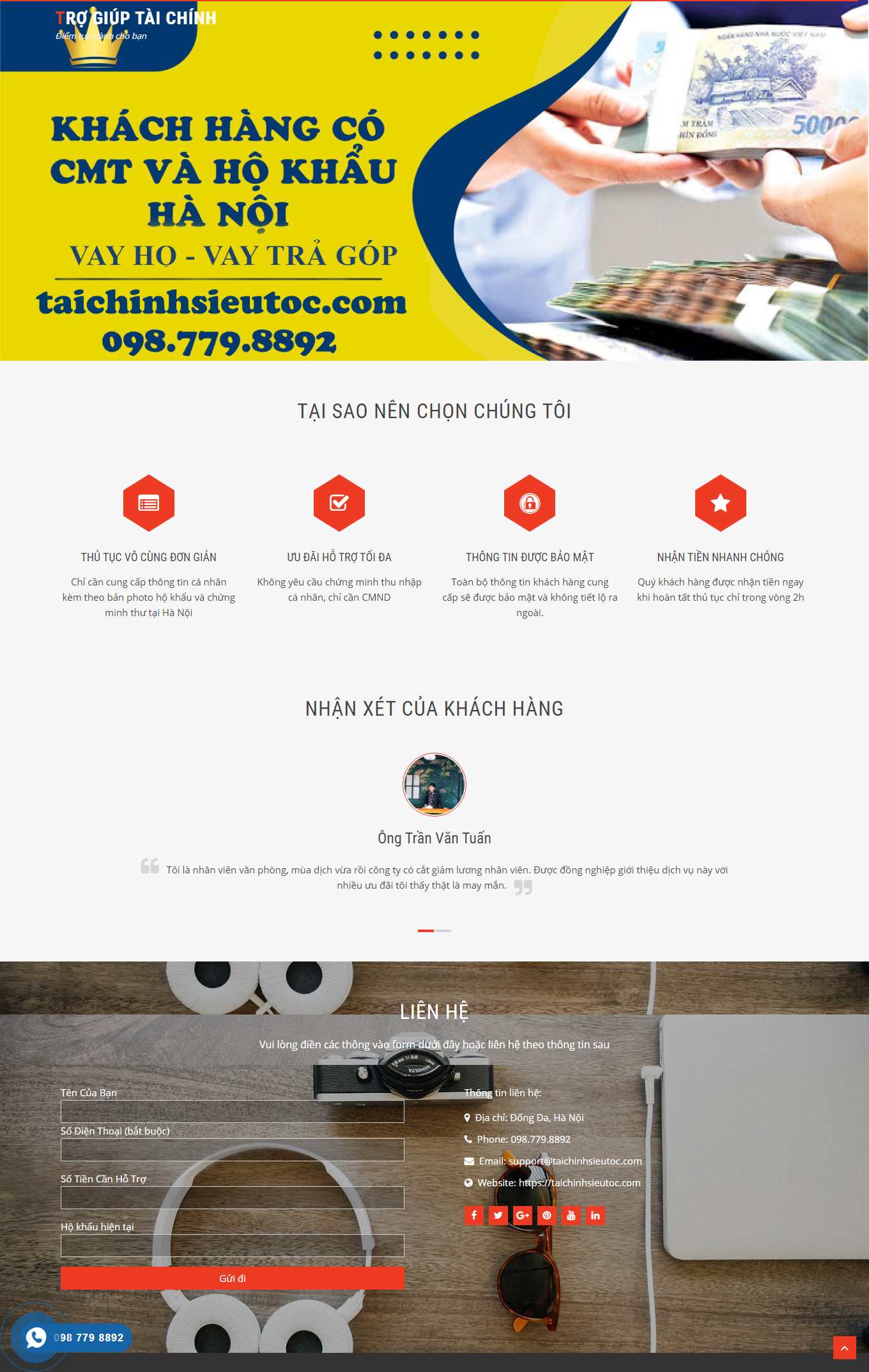 [easy-vay] Thiết kế Website Web vay tín dụng - taichinhsieutoccom