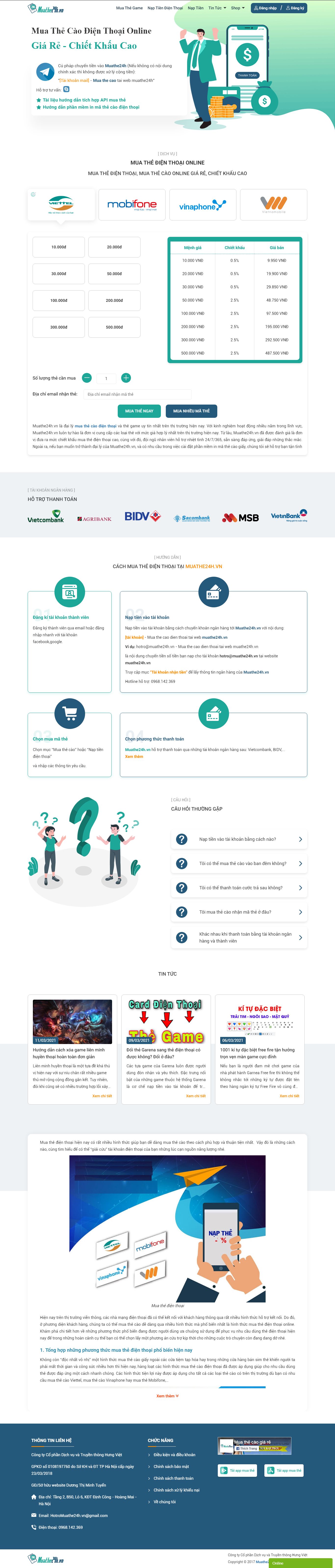 [kstore] Thiết kế Website Web thương mại điện tử - muathe24hvn