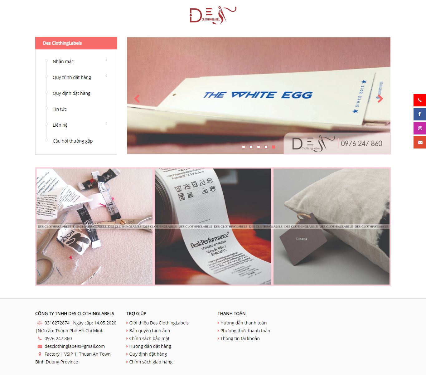[dongphuctanphuong] Thiết kế Website Web giá rẻ - desclothinglabelscom