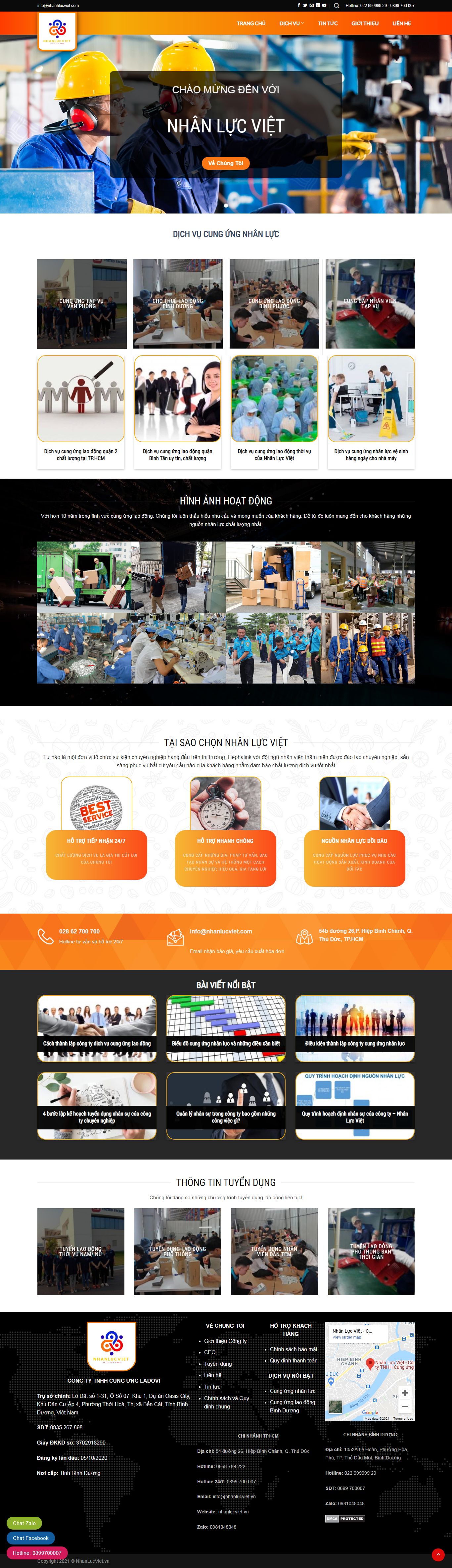 [delta] Thiết kế Website Web dịch vụ - nhanlucvietvn