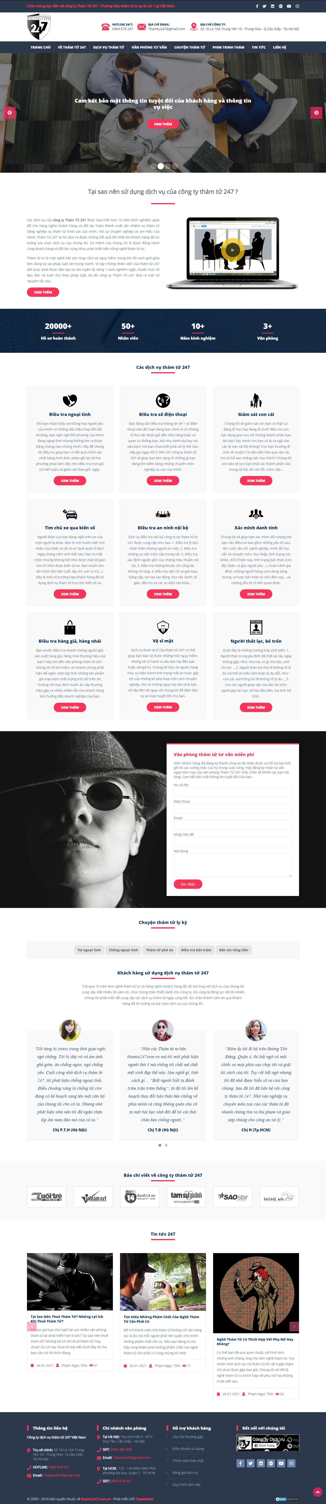 [delta] Thiết kế Website Web dịch vụ - thamtu247comvn