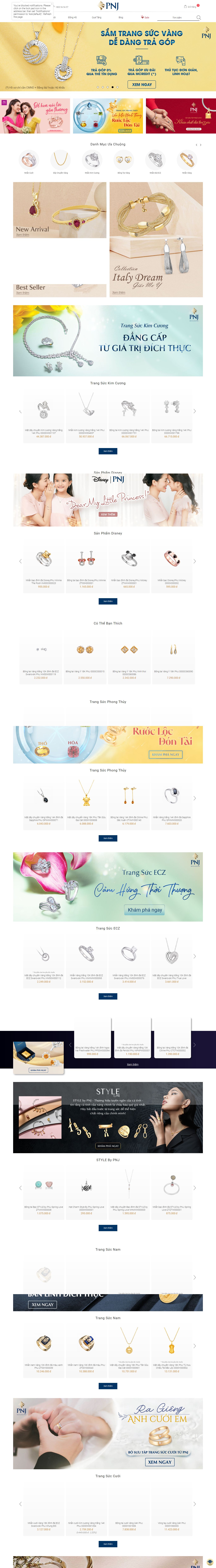 [giavang] Thiết kế Website Web vàng bạc đá quý - wwwpnjcomvn