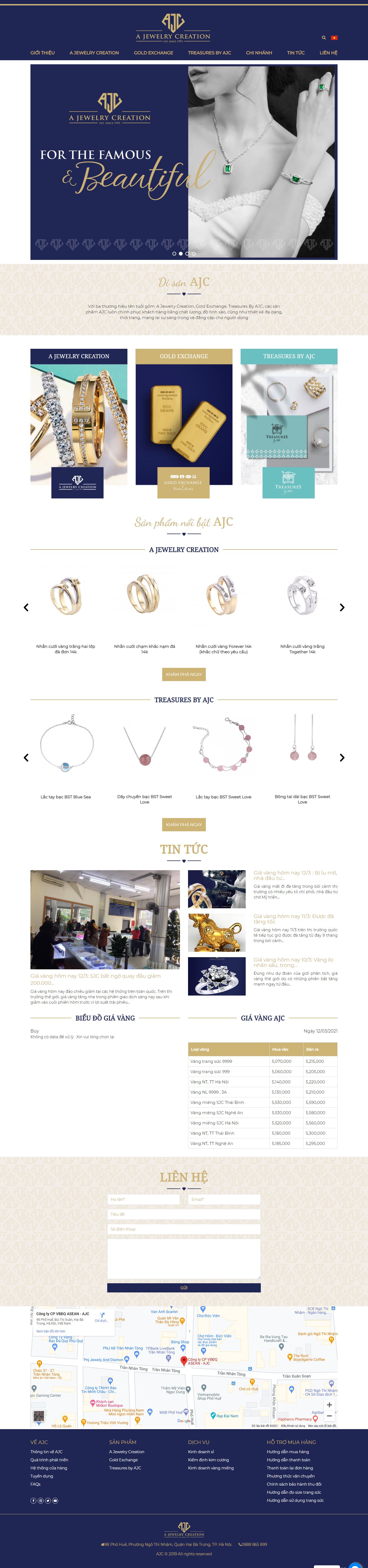 [giavang] Thiết kế Website Web vàng bạc đá quý - wwwajccomvn