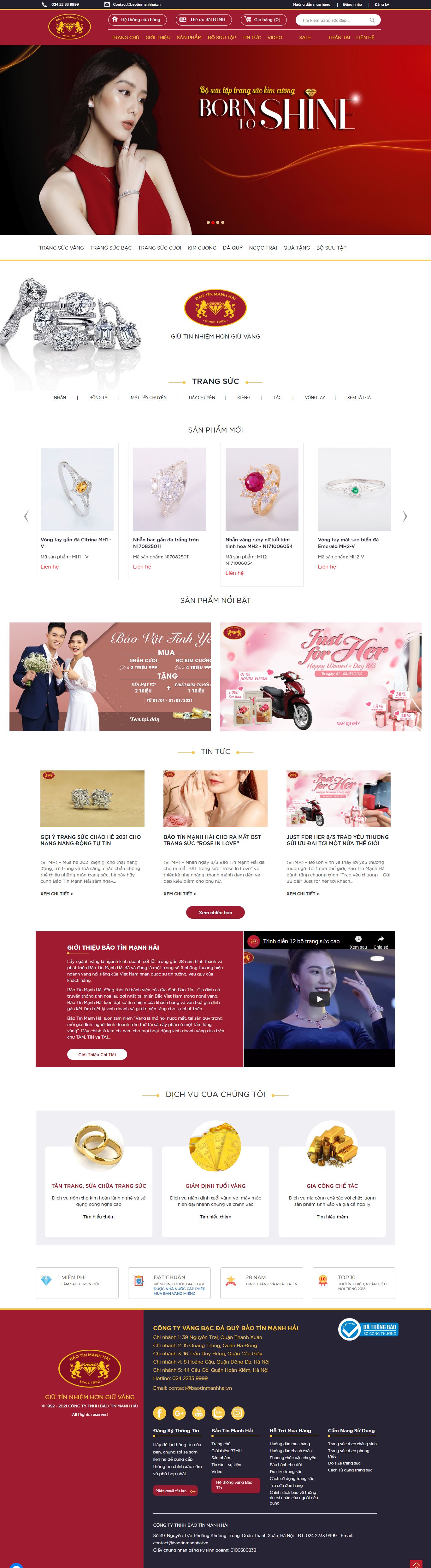 [giavang] Thiết kế Website Web vàng bạc đá quý - baotinmanhhaivn