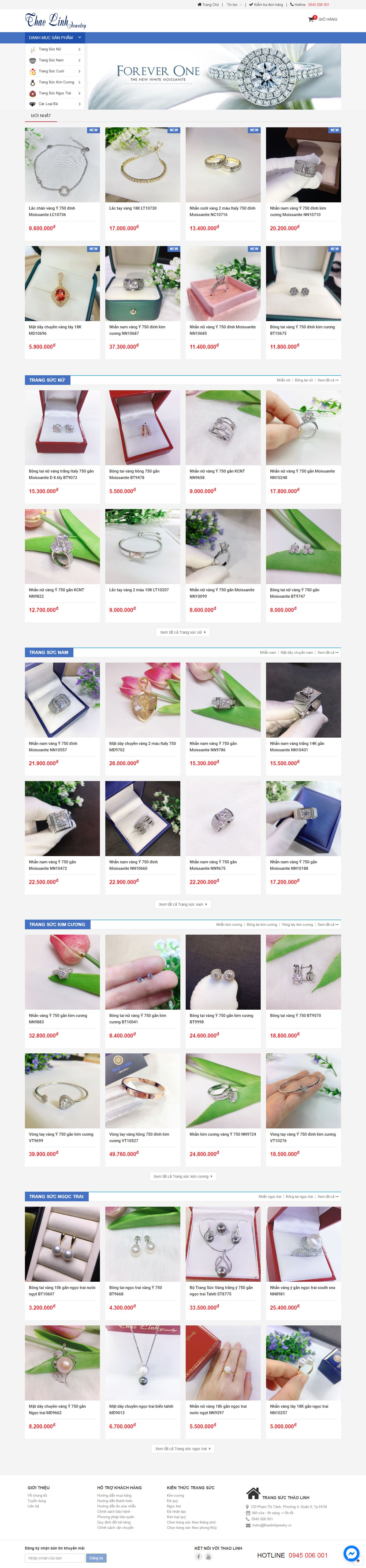 [giavang] Thiết kế Website Web vàng bạc đá quý - wwwthaolinhjewelryvn