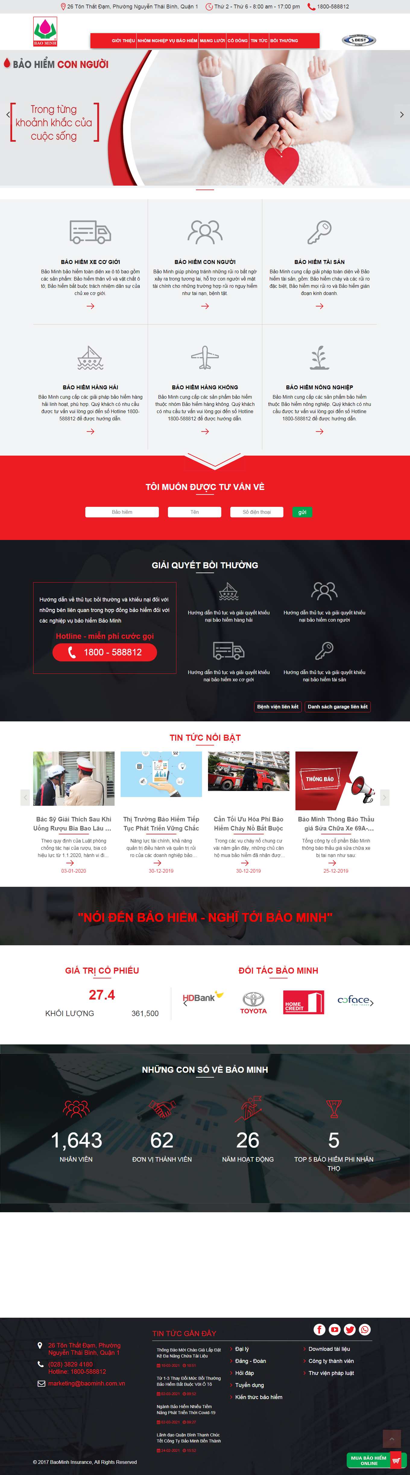 [baohiemmanulifevn] Thiết kế Website Web bảo hiểm - baominhcomvn