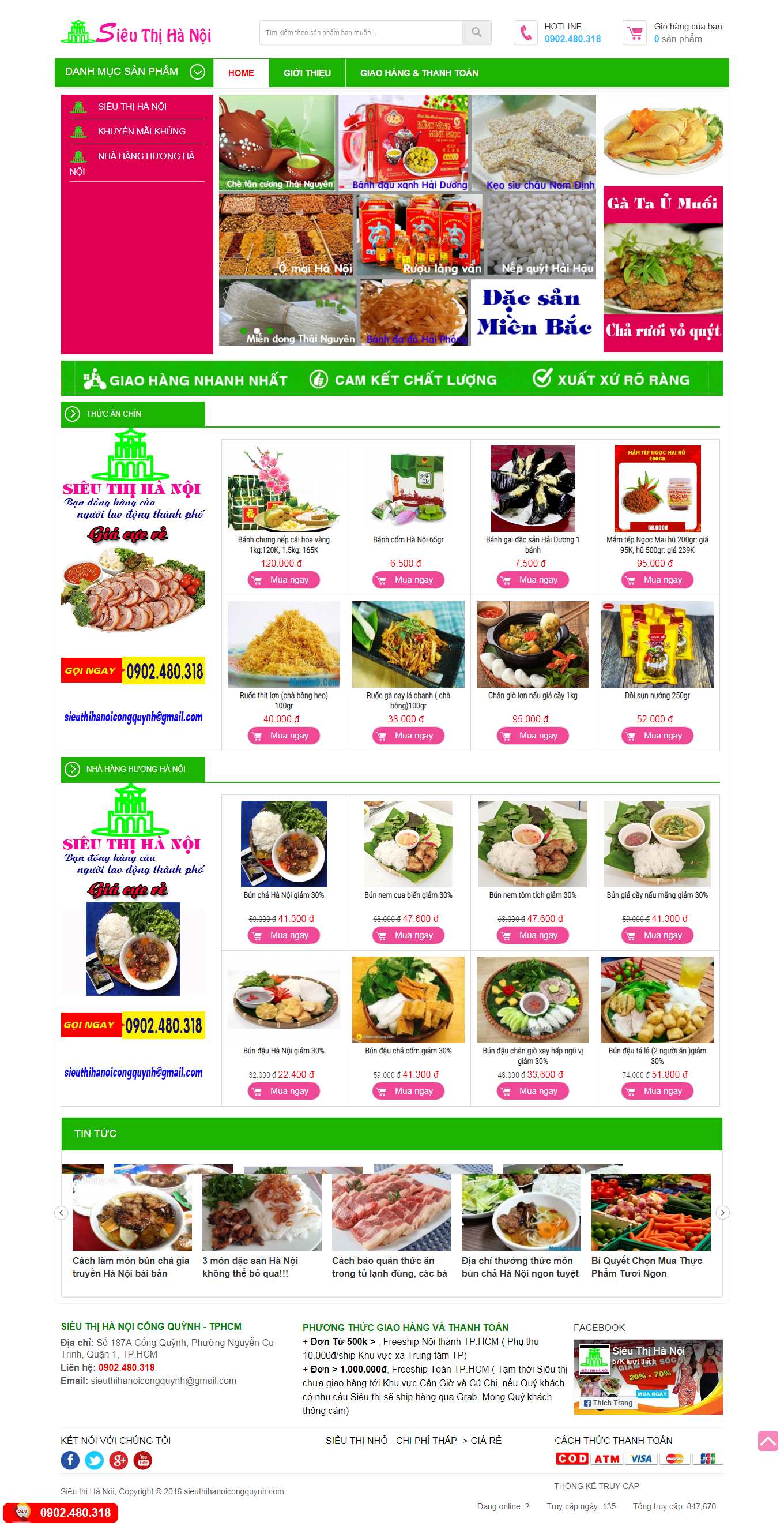 [banhn] Thiết kế Website Web bán bánh cốm - sieuthihanoicongquynhcom